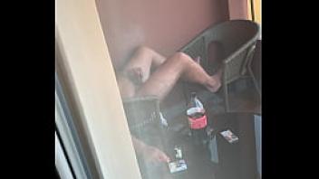 Caught me wanking on balcony